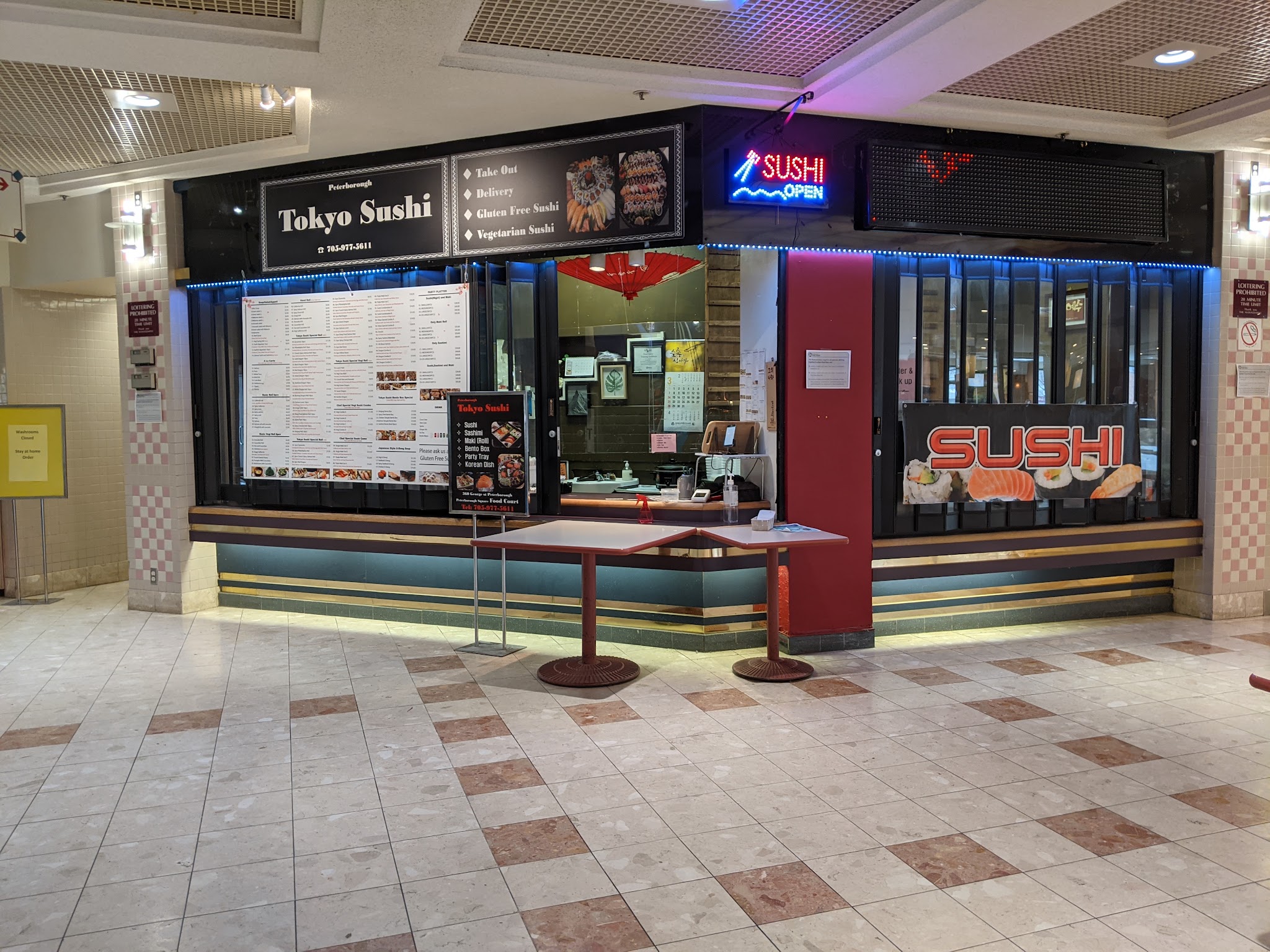 Tokyo Sushi takeout counter at Peterborough Square