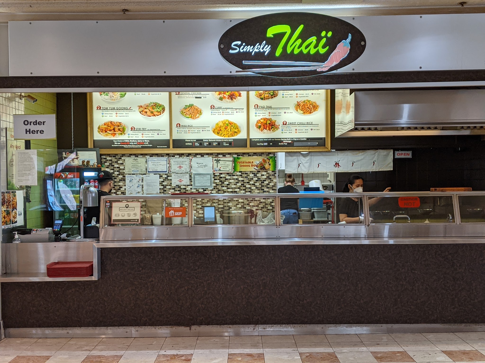 Simply Thai counter at Peterborough Square